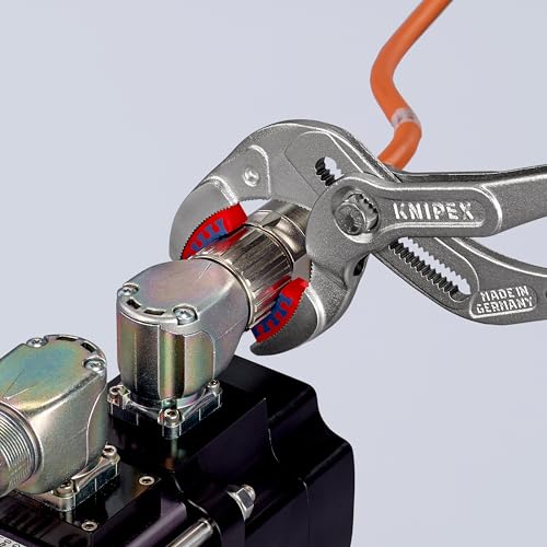 KNIPEX Siphon- und Connectorenzange SpeedGrip auf SB-Karte verchromt mit rutschhemmendem Kunststoff überzogen 250 mm, 81 13 250 SB