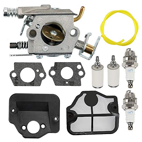 Coolwind Carburetor Air Filter Fuel Line Spark Plug for Husqvarna 36 41 136 137 137E 141 142 141LE 142E Husky Chainsaw Saw Replaces Zama C1Q-W29E Carb WT-834 WT-657 WT-529 WT-289 WT-285 WT-239 WT-202