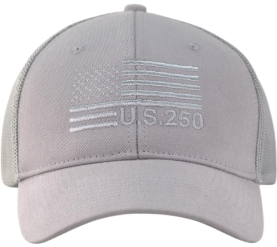 Image of American Flag Trucker Cap, Regular & XL-3XL, Big Head Snapback Patriotic Baseball Hat (Up to Size 8)