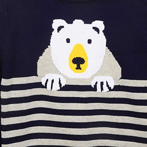 Image of The Orignal Cherry Crumble California Unisex Cherry Crumble Boy's Cotton Blend Modern Pullover Sweater (Ctws-Swtr-2160 ನೀಲಿ 2-3 Years)