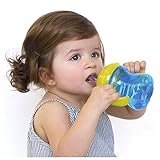Nuby No-Spill Grip N' Sip Cup with Super Straw, 8 Ounce, Colors May Vary, One Size