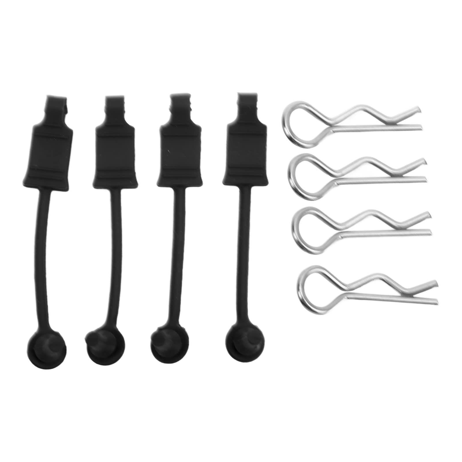 Entatial RC Body Clips, Rubber + Steel 1/10 RC Car Body Clip Retainer, for Losi Lasernut U4 1/10, for Tenacity DB, for Arrma Granite, for Big Rock, for Typhoon
