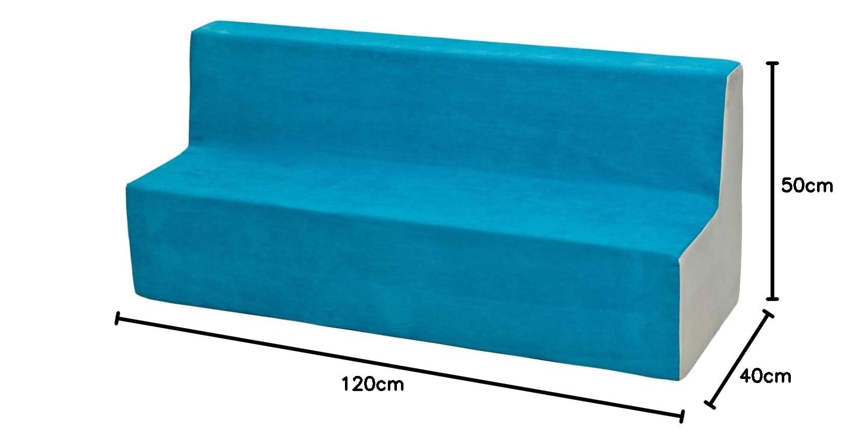 Velinda Canapé, Sofa, lit, Meubles Chambre d'enfant, Jeu Confort Repos (Couleur: Bleu-Beige)