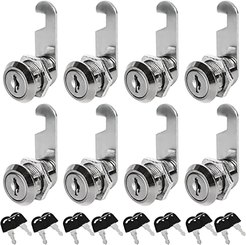 STARVAST 8 cerros de buzón de 30 mm con llave, cerradura de cilindro, cerradura de puerta, cerradura de cajón con 16 llaves (30 mm) Cover