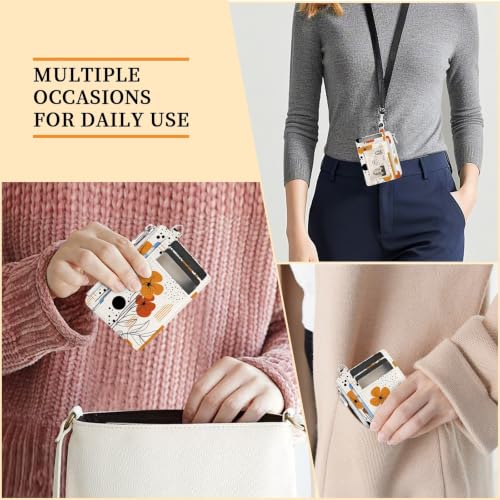 Image of Hancynir Boho Flower Credit Card Holder Slim Wallet Women, RFID Small