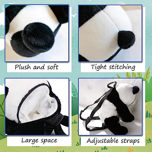 Image of Women Animal Teddy Bear Plush Backpack with Adjustable Straps (Panda large)