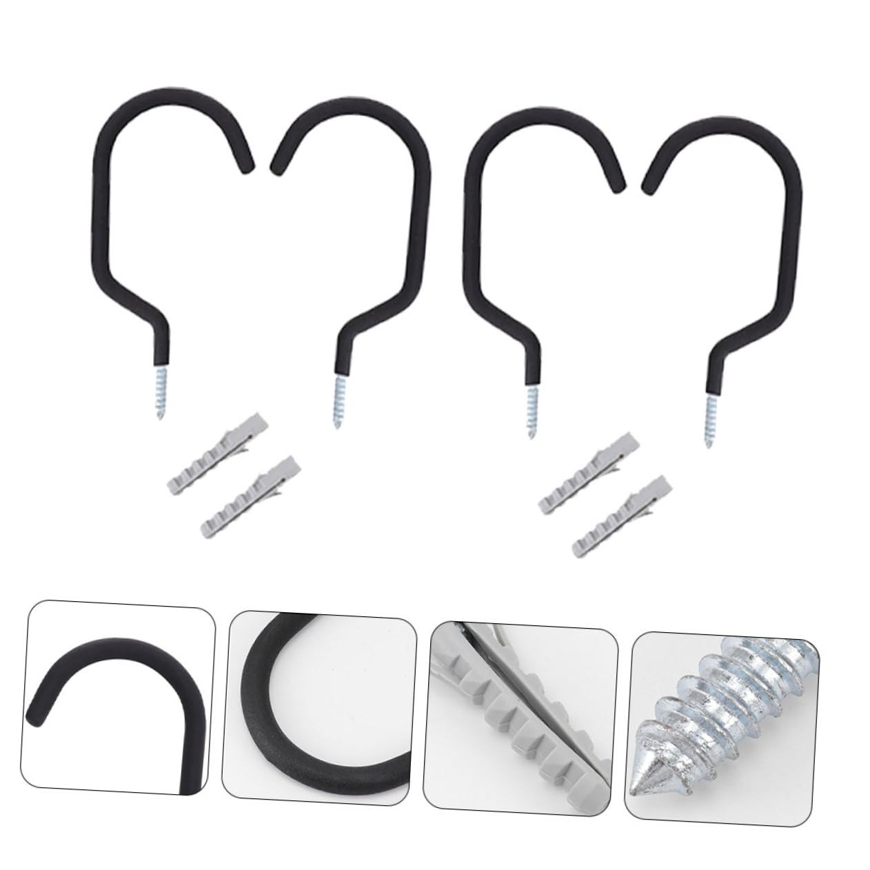 VICASKY 10pezzi Gancio per Bici da Parete in Ferro Gancio per Bici da Garage Supporto da Parete per Bicicletta Multiuso per Appendere