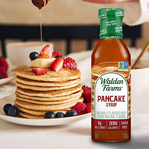Walden Farms Pancake Syrup 12 Oz. (Pack Of 2) Sweet Syrup | Near Zero Fat, Sugar And Calorie | For Pancakes | Waffles | French Toast | Ice Cream | Desserts | Snacks | Appetizers And Many More #TOP1