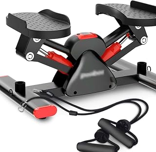 Household Silent Stepper In-situ Mountaineering Pedal Machine Stepping On Stovepipe Small Fitness Equipment (Color : Red, Size : 50 * 32 * 22cm)