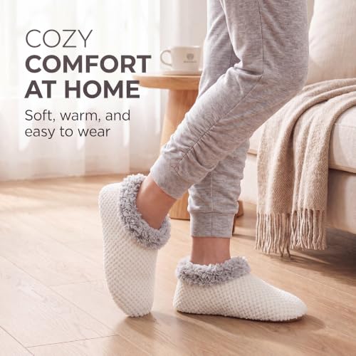 Image of The Metluks Womens Slippers Indoor Soft Sole Slipper Socks | Fuzzy sherpa lining, warm winter comfort, non slip grippers, flexible feel, washable, cozy home wear