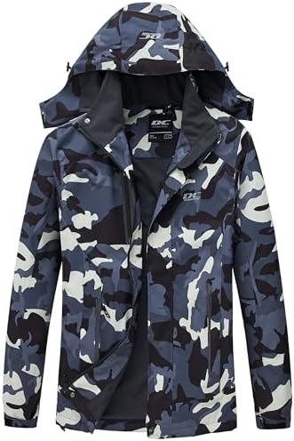 DCmount Regenjacke Herren wasserdicht Übergangsjacke Herren mit Kapuze Softshelljacke für Herren für Wandern Camping