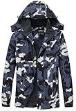 Chaqueta de hombre multifunción: El diseño de malla transpirable debajo de la parte superior trasera de la chaqueta mejora significativamente la ventilación durante las actividades al aire libre, ayudándole a mantenerse seco y cómodo. La capucha, los puños y el dobladillo ajustables bloquean el viento y conservan el calor de manera efectiva. Además, la capucha desmontable y ajustable proporciona una mayor protección contra el viento frío.