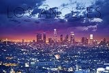 Lantern Press Los Angeles, California, Skyline Night Scene (9x12 Art Print, Wall Decor Travel Poster)