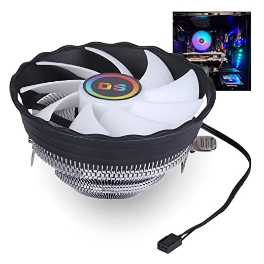 DS leddess 1500RPM Central Processing Unit (CPU) Fan, 120MM Aluminum Extruded CPU Cooling Fan for Computer CPU Cooling, for Intel LGA 1155 1151 775 1366 (Fixed RGB, 2ND, C Series)