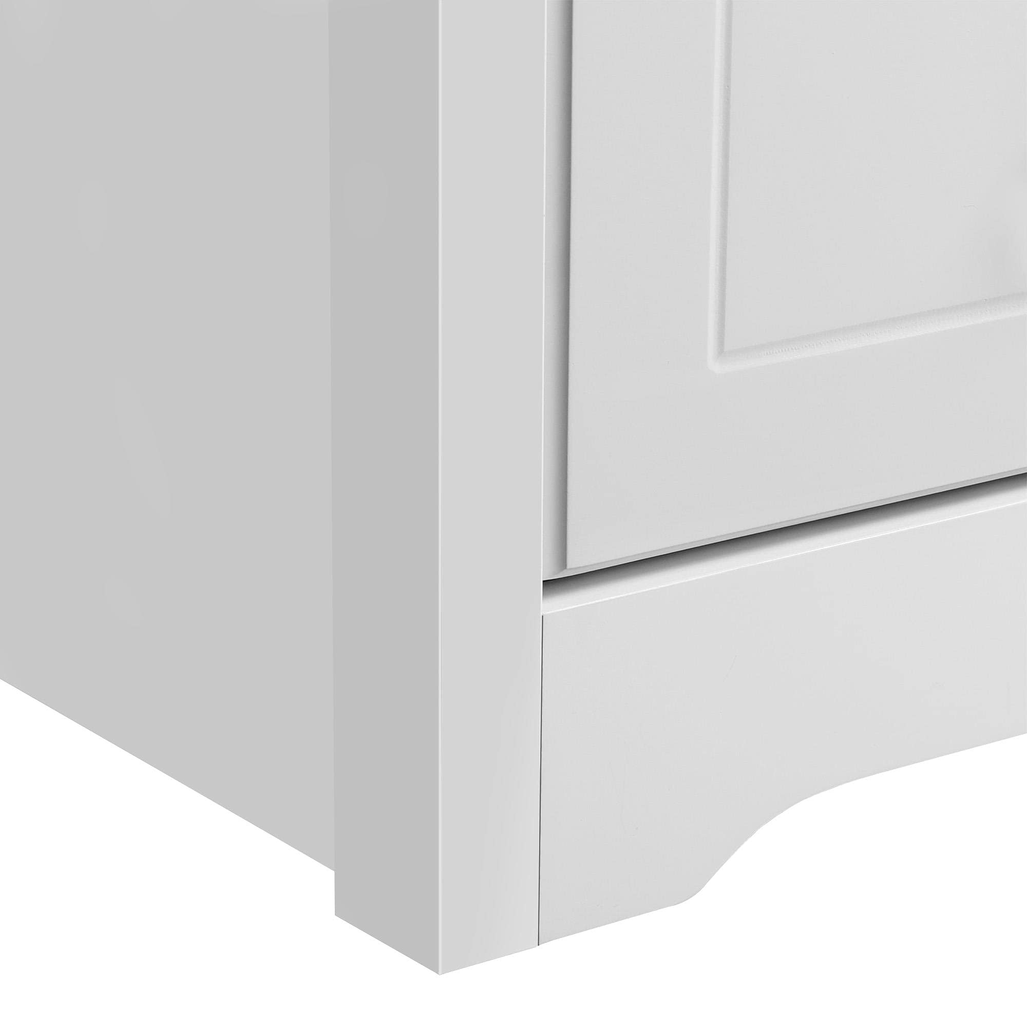 Yaheetech Tables de Chevet Lot de 2, Table de Nuit en Bois, 2 Tiroirs, 1 Compartiment, Tables d'Appoint, Chambre Salon Bureau Blanc