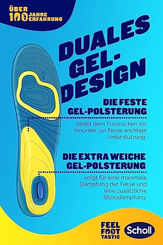 Foto von Scholl GelActiv Einlegesohlen Everyday für Freizeitschuhe von 40-46,5 – Verbesserter Komfort durch doppelte Polsterung – 1 Paar Gelsohlen