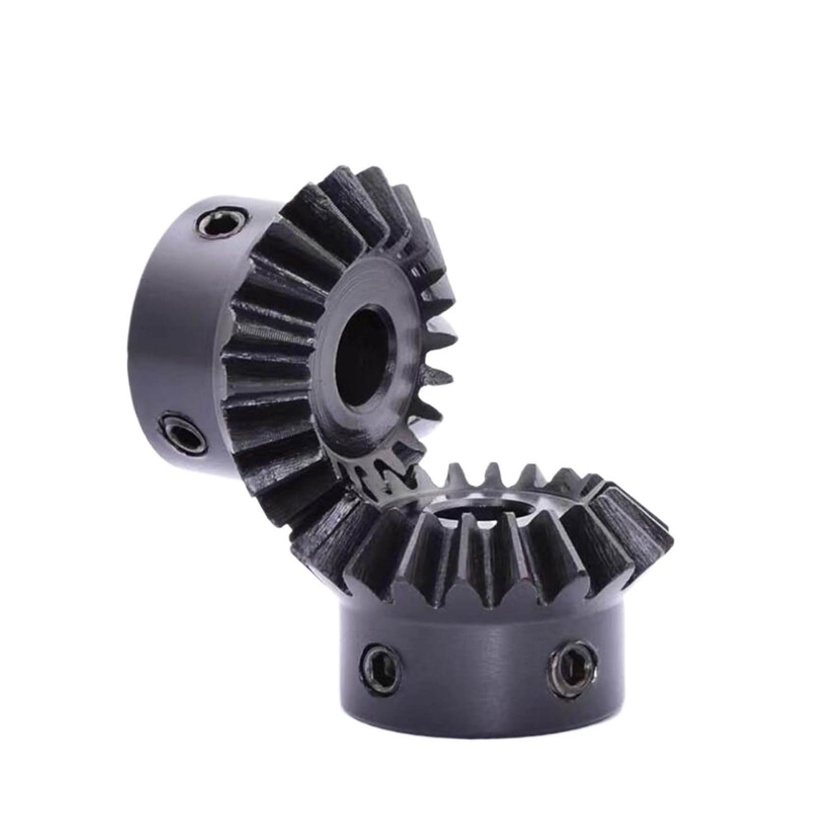 Bevel Gear Pinion Hardware Mechanical 2pcs Modulus 1 20T/25T/30T Teeth Metal Bevel Gear 1:1 Umbrella Shaft Pinion Connector 90 Degree Transmission Angle Gears(20T Shaft Hole 5mm)