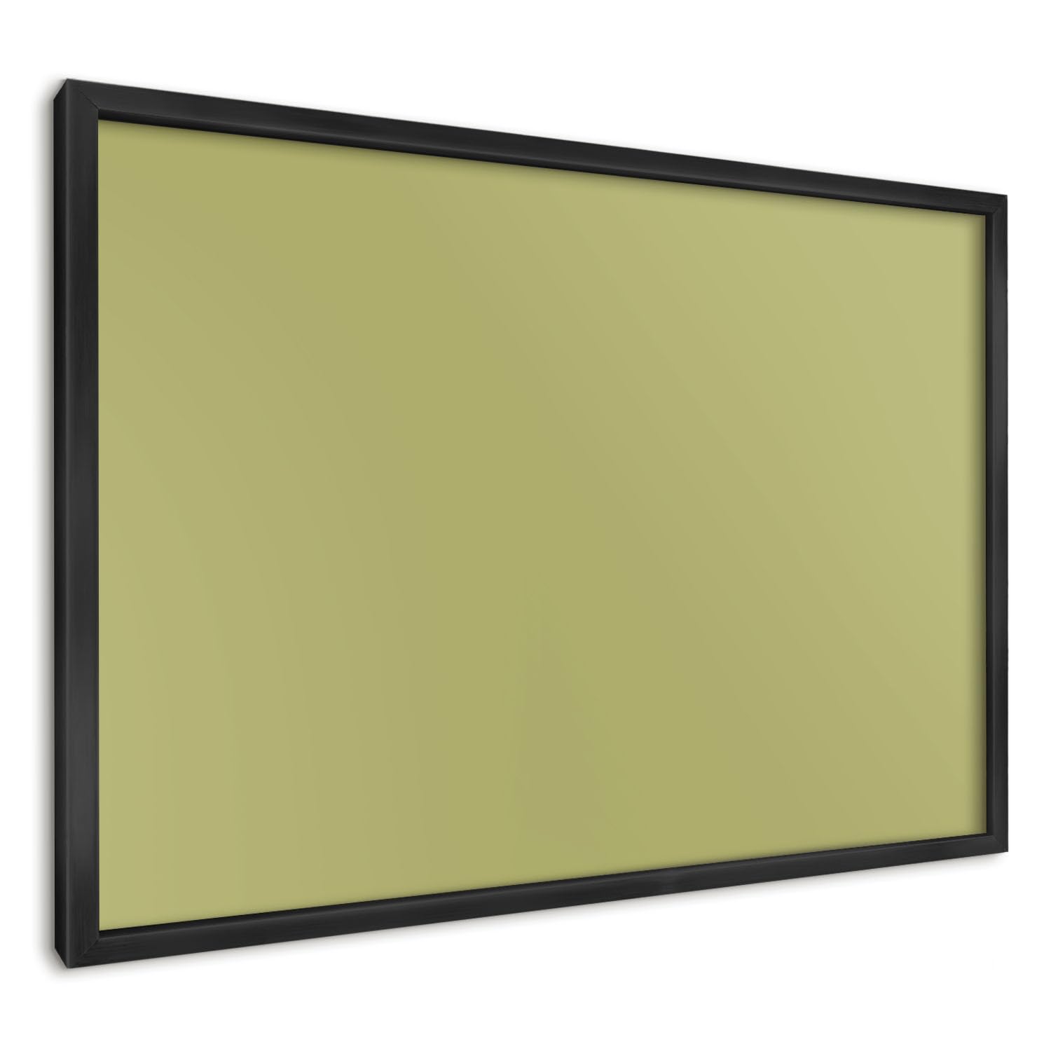 Pizarra Magnética de Pared 60x40 cm | con Marco Negro | Verde Vintage | Montaje Fácil | Tablero Imantado | Para Imanes Turísticos, Recuerdos de Viaje y Fotos