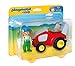 Playmobil 1.2.3 - 6794 - Figurine - Agricultrice avec Tracteur