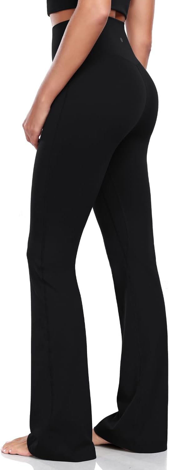 HeyNuts Harmony Flare Leggings 29"/30.5"/32.5"/34.5", High Waisted Tummy Control Wide Leg Bootcut Yoga Pants Lounge Soft - Image 5