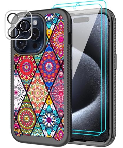 Coque de protection iPhone 15 Pro antichoc avec double verre trempé écran