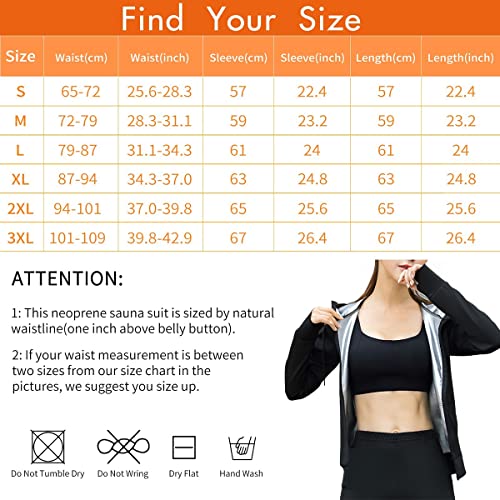 Traje sauna para mujer entrenamiento eficaz en gimnasio chaqueta de sudor 4XL 8
