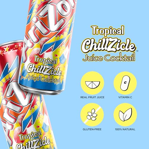 AriZona Tropical Chillzicle, Fruit Juice Drink - Big Can, 22 Fl Oz (Pack of 12)
