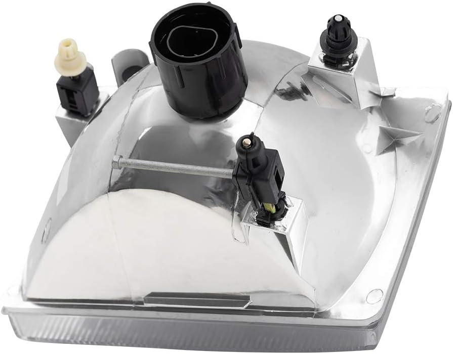 Brock Replacement Driver and Passenger Composite Headlights Headlamps Compatible with 1999-2004 Super Duty Pickup Truck 1C3Z 13008 BA 1C3Z 13008 AA