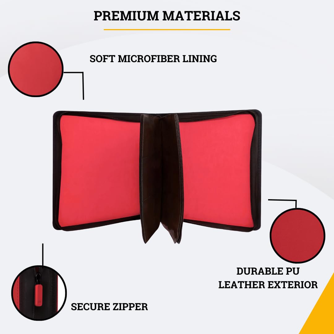 Card Guardian, Toploader 9 Pocket Premium Binder with Zipper for 360 Cards, Side Loaded Pockets - Image 4