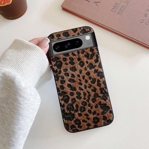 Altartar Coque de protection pour Google Pixel 7 A - Motif léopard - En silicone souple - Motif léopard - Fine - Anti-chocs - Marron