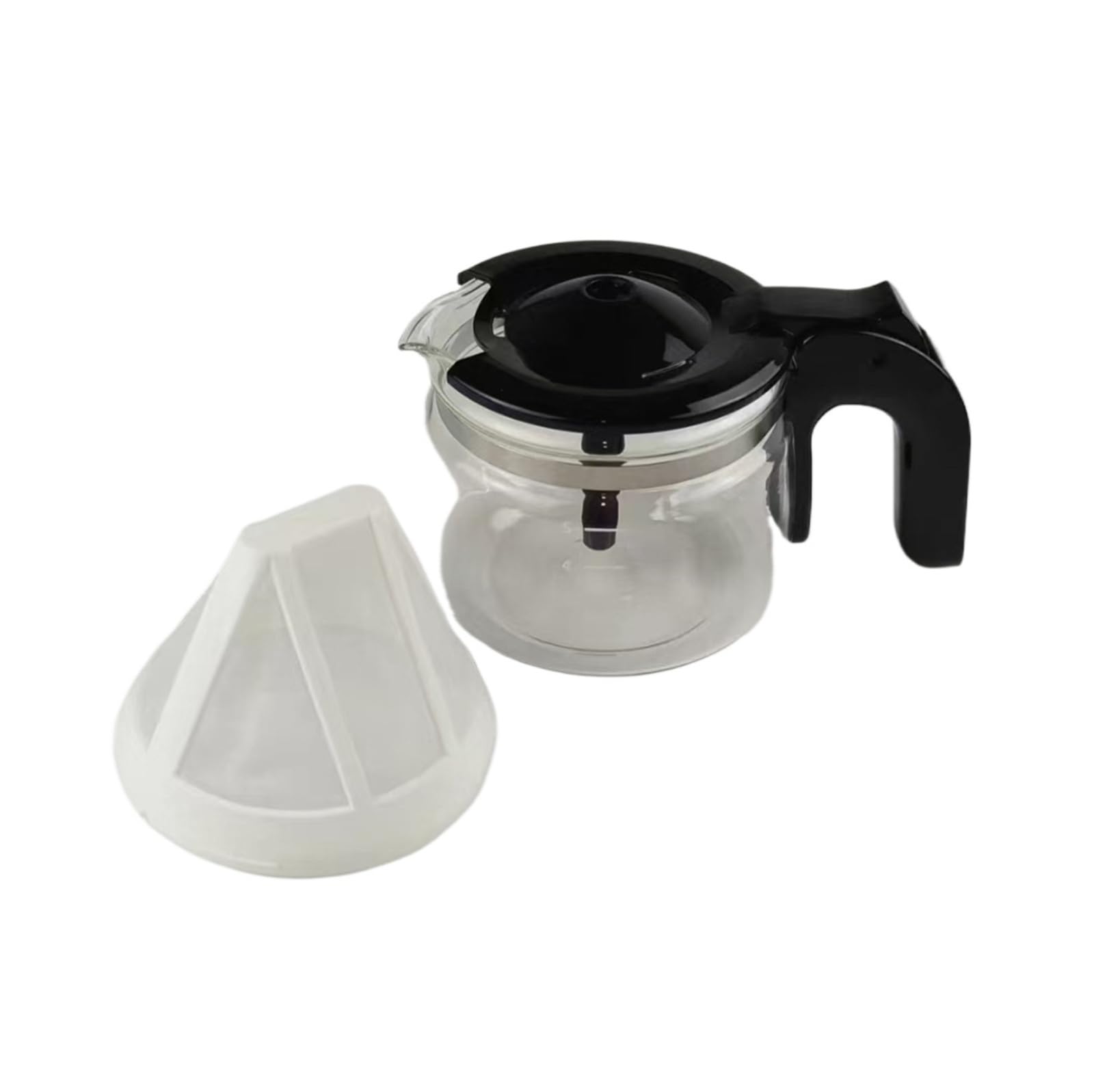 Compatible Con Jarra De Vidrio, Taza, Filtro Y Accesorios De Embudo For Cafetera Philips,HD7901(White)