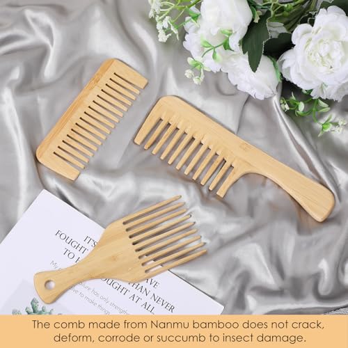 3 peines de madera para cabello y barba naturale miniatura 7