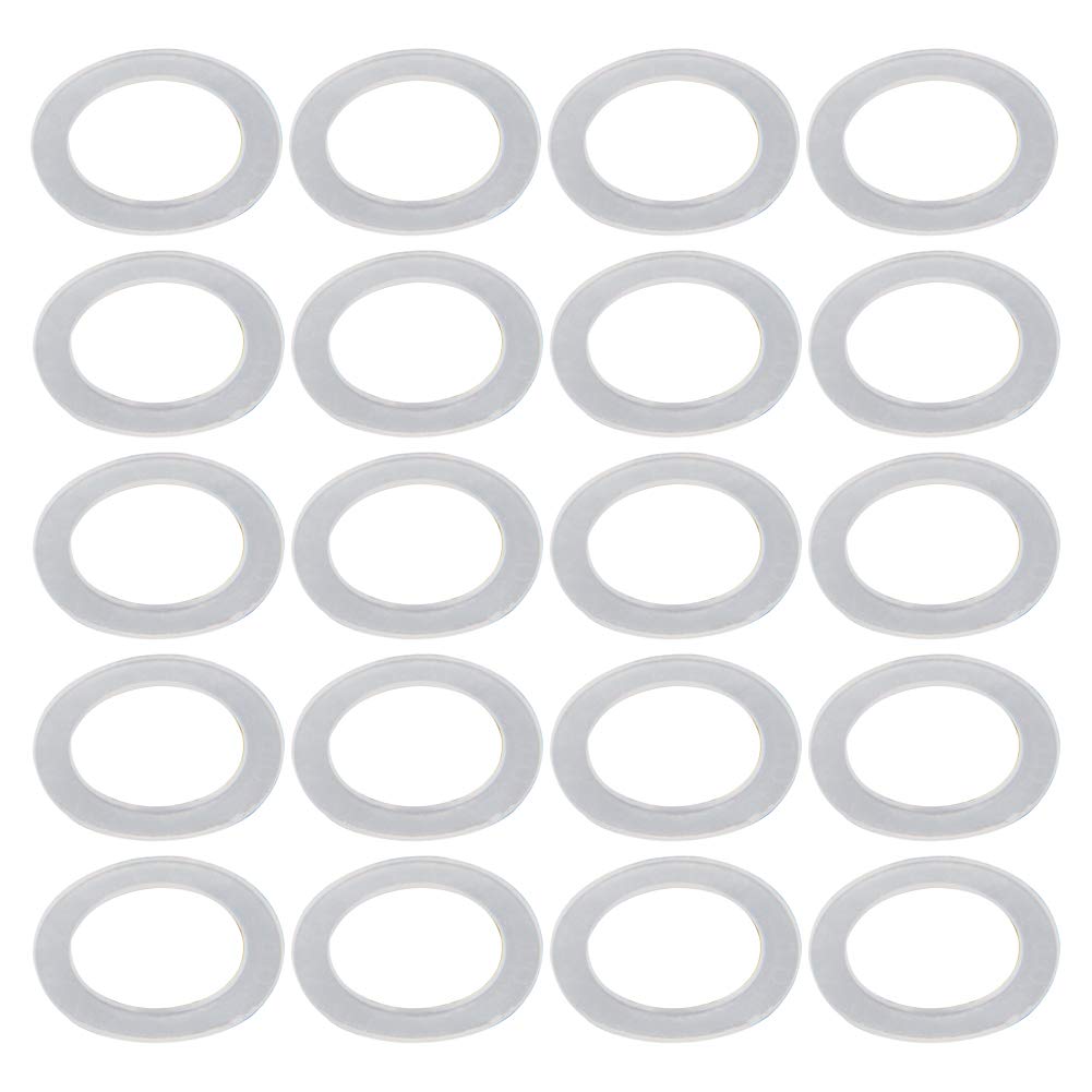 Othmro 50Pcs Nylon Flat Washers M4 - 10mm OD 4mm ID 1mm Thickness Black Sealing Gaskets