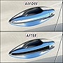 Chrome Delete Blackout Vinyl Overlay for 2014-2022 Infiniti Q50 Q50S Door Handle Trim (Gloss Black)