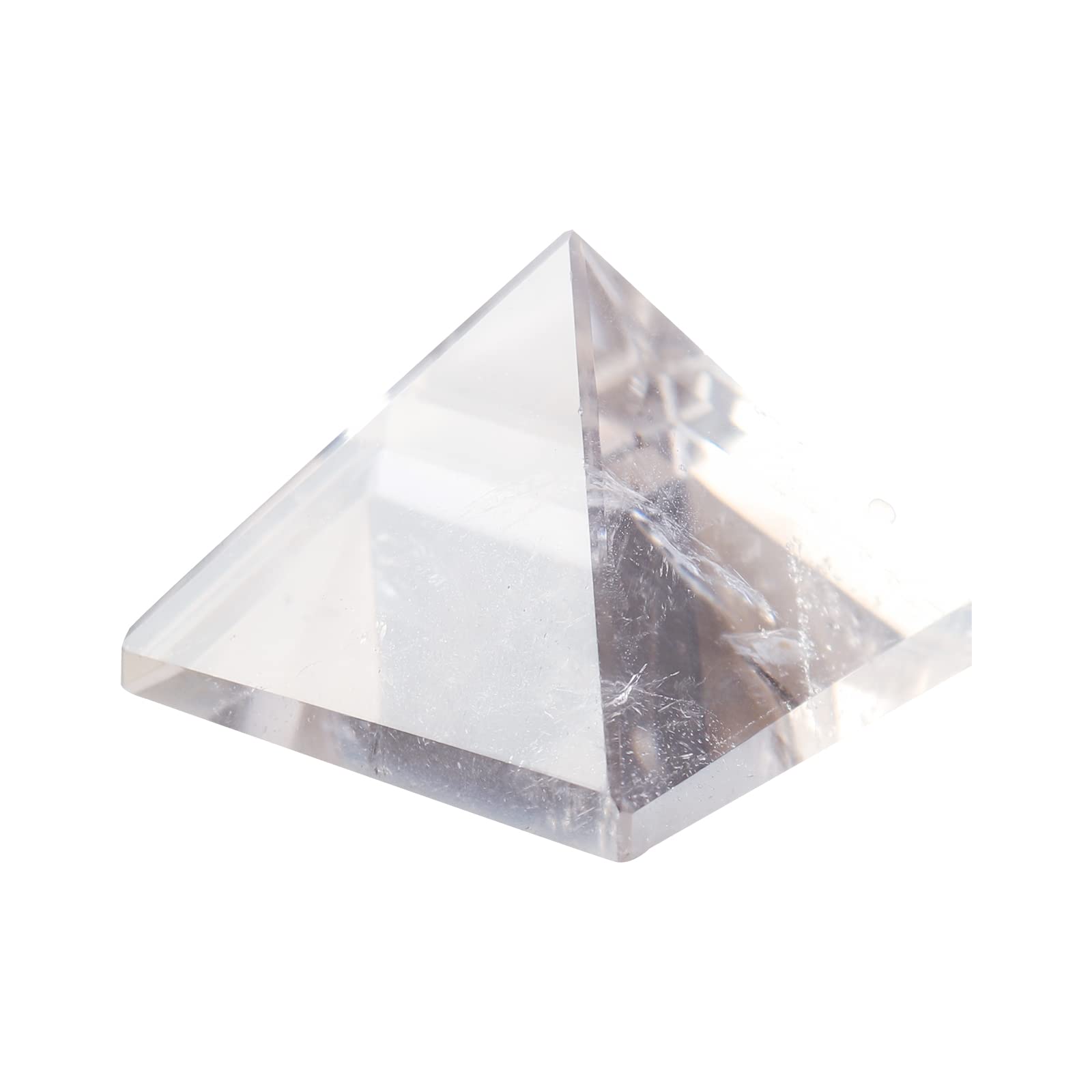 RunyangshiNatural Crystal Pyramid Energy Generator | 2.0x2.0in (5x5cm) Healing Crystal Pyramid for Protection & Positive Energy | Natural Quartz for Chakra Reiki Home Decor