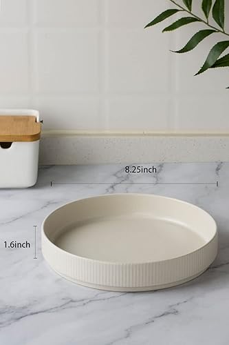 Miniatura 3 de Famiware Star - Juego de vajilla con platos y cuencos, servicio para 4 (16 piezas), platos de cocina de cerámica, color blanco mate (esmalte