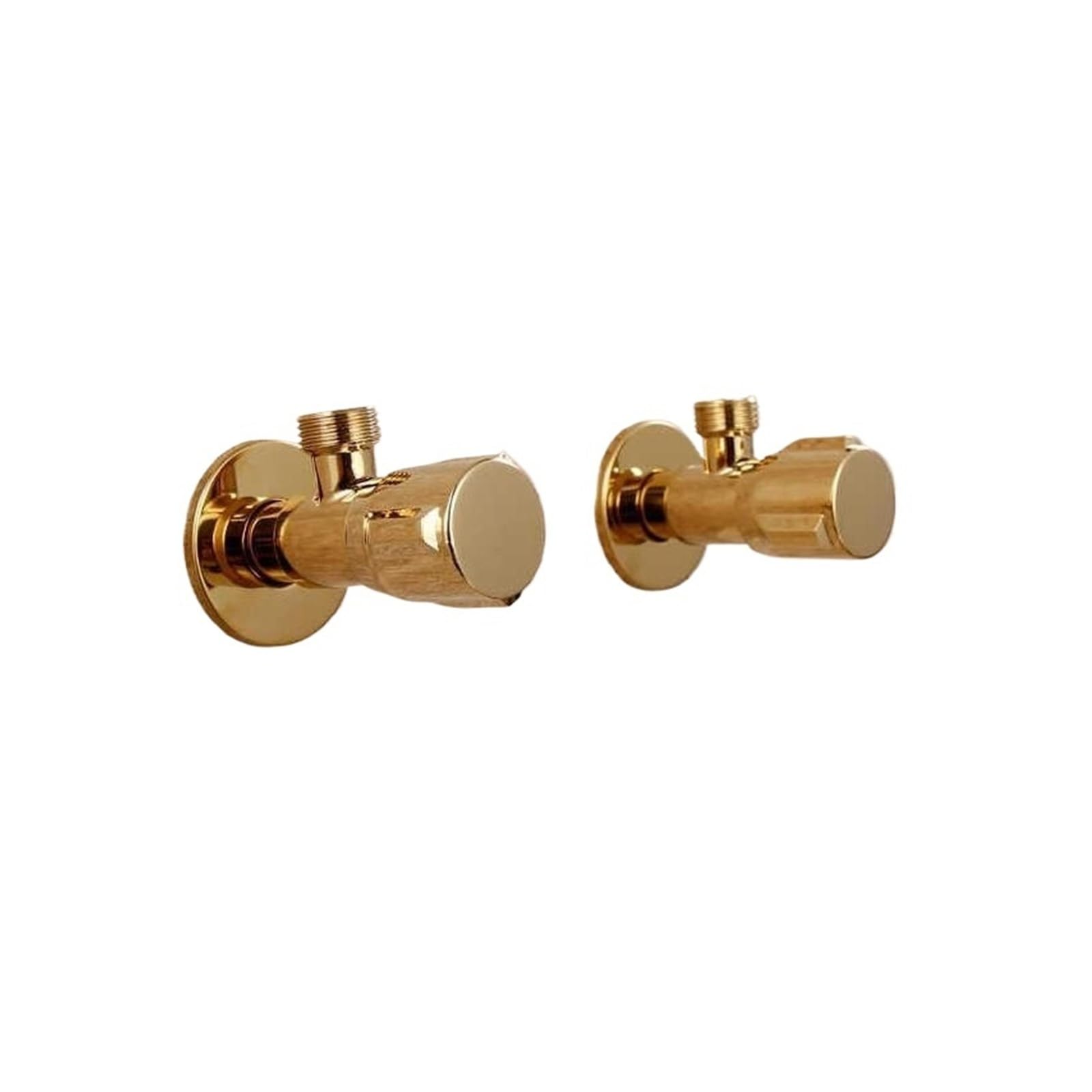 Gold Solid Brass Wall Mount Angle Stop Valve