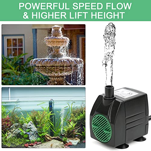 Barst Submersible Water Pump,530Gph Adjustable Pond Pump Fountain Pump Ultra Quiet Aquarium Pump With 3 Nozzles & 16.5Ft Power Cord For Fish Tank, Hydroponics, Outdoor Waterfall (2000L/H,45W) #TOP1