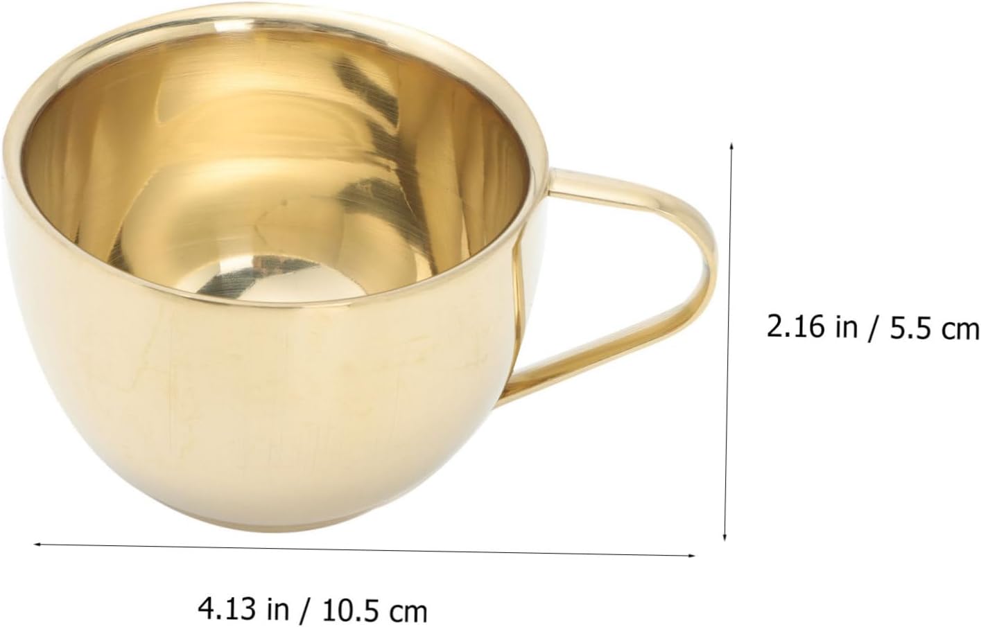 Hemobllo Stainless Steel Coffee Cup Set with Spoon and Saucer Tea Cup Set for Latte Cappuccino Milk Juice 4.13 X 3.14 X 2.16 in Home and Office Drinkware