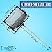Fine Mesh Fish Tank Net with Long Handle – Aquarium Fish Net with Extendable 24-inch Long Handle – Fish Tank Aquarium Accessories
