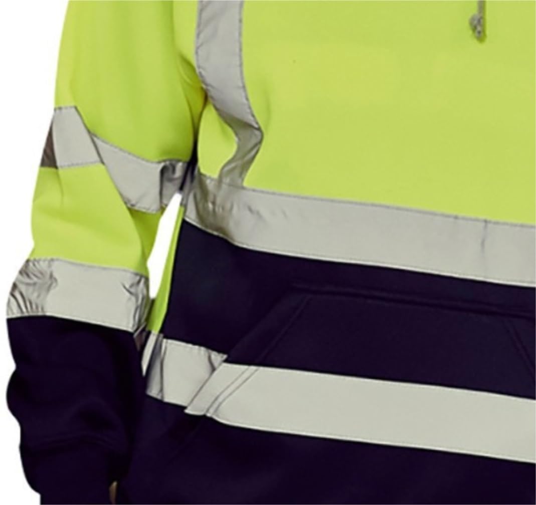 Warnweste Universelles Sport-Sweatshirt Mit Reflektierenden Nähten Und Hygiene for Herren Sicherheitsweste(Grün,4XL)