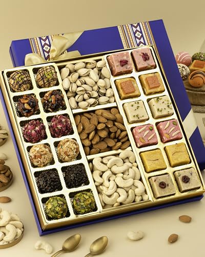 Image of HyperFoods Diwali Gifts for Family and Friends With DryFruit 12 Pcs Ladoo Sweets Gift Diwali Gifts Sweets Gift Dry Fruit Box Cashews Almonds Pistachios Dry Fruits Gift Pack Dryfruits Combo Pack