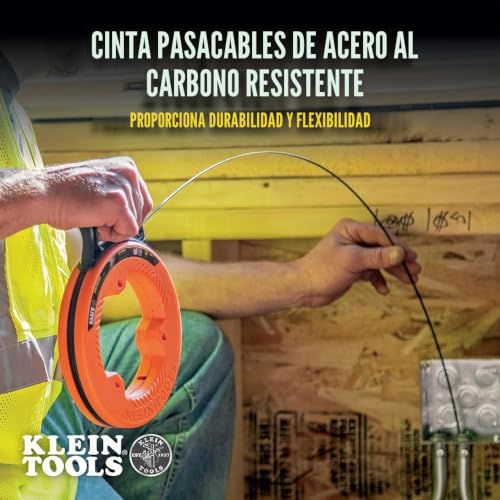Cinta de pescado pasacables de acero de 3 mm Klein Tools 56331 extractor 7