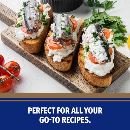 Brunswick Wild Caught Sardines in Soybean Oil, 3.75 oz Can (Pack of 12) - 14g Protein per Serving - Gluten Free, Keto Friendly, Kosher
