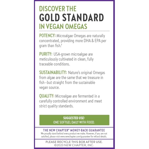 New Chapter Vegan Algae Oil Omega-3 Complex, 30 Softgels - image 7