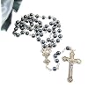Westmon Works First Holy Communion Rosary Beads with Metal Crucifix & Center for Him Deluxe Set with Gift Bag