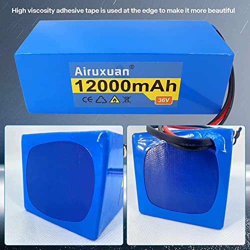 Image of 36V 12Ah Electric Bike Battery 36V Lithium Battery with 2A Charger, T-Plug, XT60 Connector and BMS for 250-550W Electric Bicycles Motor