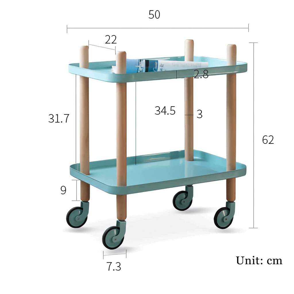 Carro rodante de 3 Niveles con Capacidad para hasta 66 Libras, Carro utilitario con asa y Ruedas bloqueables Carro de Almacenamiento rodante Resistente para Cocina