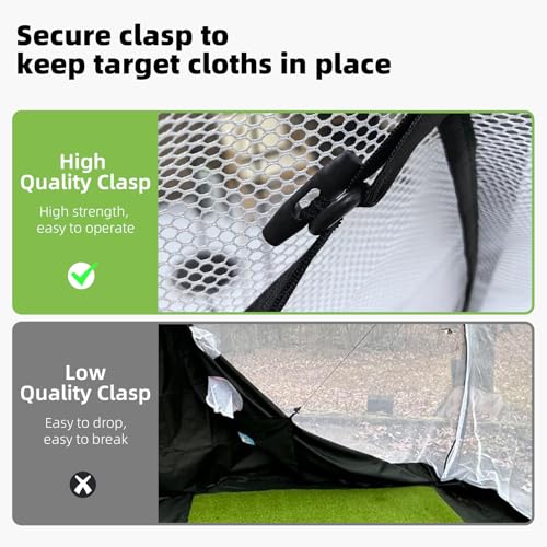 Golf Net, Dikutar 10x7ft Practice Net with 5 Real Balls, Tri-Turf Mat and Portable Storage Bag, All-in-One Durable Hitting Nets for Backyard Driving Swing Outdoor - Gifts for Golf Lover & Father's Day