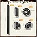MorningRo 148 Pcs Black Iron Pipe Fitting Set with Threaded Hole Industrial Vintage Style, Paint Metal Pipe Nipple/Malleable Iron Floor Flange Elbow Tees Combo for DIY Furniture Shelving(3/4 Inch)